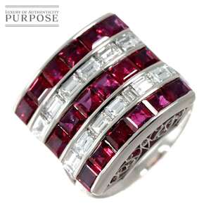 リング 13号 ルビー 2.95ct ダイヤ 1.20ct Pt プラチナ 指輪 Ruby Ring 90233070