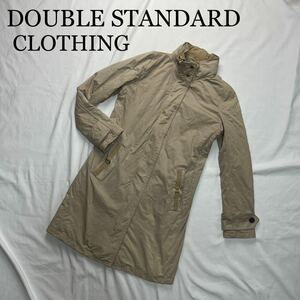 DOUBLE STANDARD CLOTHING ダブルスタンダードクロージング ジップコート フード ベージュ フリーサイズ