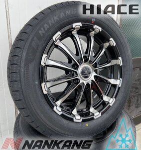 即納 200系ハイエース レジアスエース 車検対応 17インチ BD12 スタッドレス タイヤホイール セット NANKANG SNC-1 215/60R17C