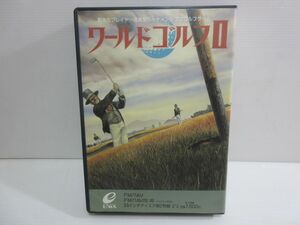 ◆エニックス FM77AV / FM77AV20/40 3.5インチディスク版 ワールドゴルフⅡ 取扱説明書付き パッケージ箱入り 現状渡し