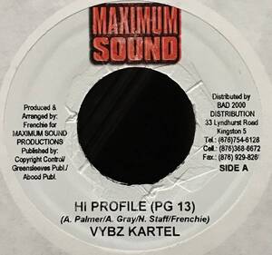 [ 7 / レコード ] Vybz Kartel / Hi Profile (PG 13) ( Reggae / Dancehall ) Maximum Sound ダンスホール レゲエ 