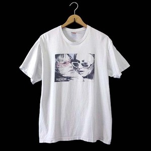 シュプリーム SUPREME 23SS Eyewear Tee アイウェア Tシャツ カットソー 半袖 ロゴ プリント M オフ白 USA製 メンズ