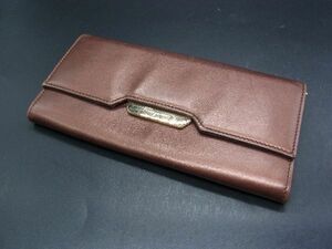 ■美品■ Salvatore Ferragamo フェラガモ レザー 二つ折り 長財布 ウォレット 小銭入れ 札入れ レディース ブラウン系 DG7063