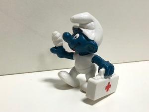 期間限定大幅値下げ 【 スマーフ PVC フィギュア 】 SMURF 指 包帯 救急箱 怪我 / SCHLEICH シュライヒ SMURF VINTAGE PVC FIGURE V6-31-40