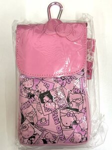 【菊水-9934】◆◆iDress　ハローキティ スマートフォンポーチ◆ピンク◆スマホ・小物入れ◆ロングストラップ付◆未開封保管品◆KT