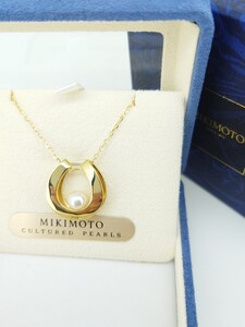 MIKIMOTO　　ミキモト　パール　ネックレス　　k18YG 