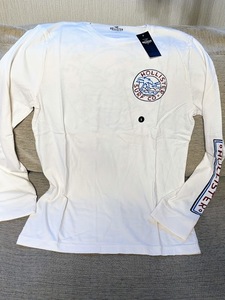 * HOLLISTER ホリスター Tシャツ 長袖Ｔシャツ Long-Sleeve Graphic Tee 長袖 ロンT S / White *