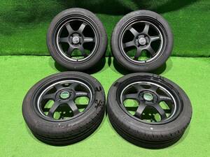 RAYS VOLK RACING TE37KCR 15インチ 165/55R15 15X5J+45 4H PCD100 ホイール タイヤ 2022年 4本 セット。。。