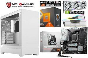 ■★最新AMD Ryzen7 7800X3D/RTX4070Ti/水冷/B650/DDR5 32GB/M.2SSD 1TB/850W/Win11 Pro/Office2021 ゲーミングPC