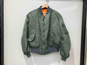 ALPHA INDUSTRIES アルファ 90s USA製 MA-1 フライトジャケット XL カーキ ナイロン 中綿 MIL-J-82790J 0615-00-573-8335 オールド old