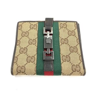 GUCCI グッチ 財布 ジャッキー シェリーライン GGキャンバス Wホック 05474・1323【CLASA022】