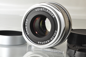 ★★新品同様 Voigtlander COLOR-SKOPAR 50mm F/2.2 VM Silver Lens for Leica M Mount♪♪#5985