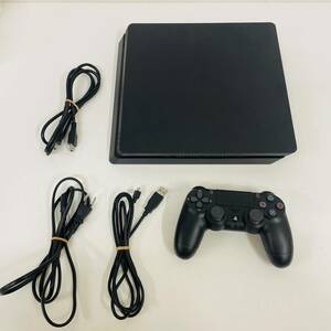 美品　PS4　プレステ　PlayStation4　動作確認　初期化済　ブラック　CUH-2200A　コントローラー　CUH-ZCT2J　SONY【6723】　