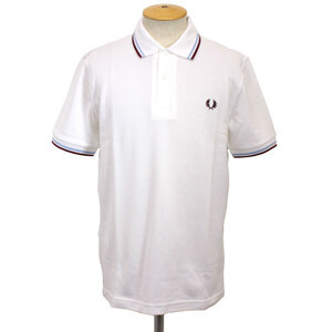 FRED PERRY (フレッドペリー) M12N TWIN TIPPED FP SHIRT (ライン入りポロシャツ) イングランド製 全7色 FP264 White / Ice / Maroon-38