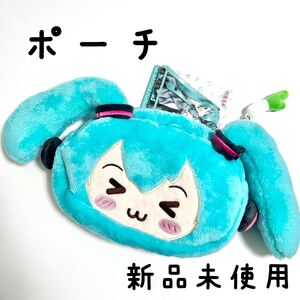 【送料無料】新品未使用 初音ミク フェイスぬいぐるみポーチ ボーカロイド VOCALOID HATSUNEMIKU