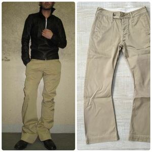 wjk 519 banana flare chino バナナ フレア パンツ beige ベージュ 系 サイズ M 定価26.250円