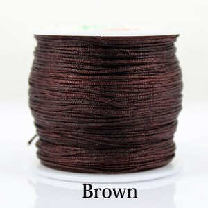 アジアンコード紐約45m×約1mm (ブラウン) 〔G1-97-Brown〕