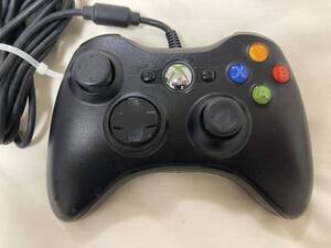 24-1215-19　XBOX360　コントローラーブラック　有線　ジャンク動作品