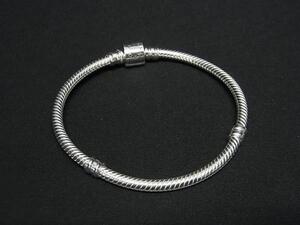 1円 ■新品■未使用■ PANDORA パンドラ SV925 バングル ブレスレット アクセサリー レディース メンズ シルバー系 FJ4327