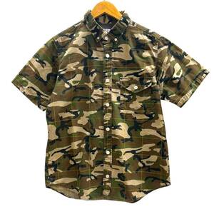 THE NORTH FACE PURPLE LABEL (ザノースフェイスパープルレーベル) CAMOUFLAGE PRINT H/S SHIRT半袖 ボタンダウン 総柄NT3530N M/045