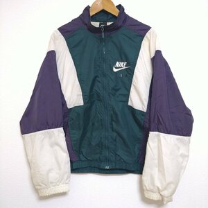 (^w^)b NIKE AIR ナイキ 80s 90s ヴィンテージ ナイロン ジャケット ジャンパー ウィンドブレーカー 裏地付き クレイジー カラー L 9214wE