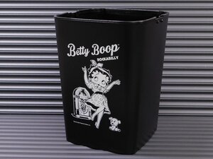 【Betty Boop・ベティちゃん】※《ダストボックス10L ／ ブラック》　アメリカン雑貨　ごみ箱　バケツ