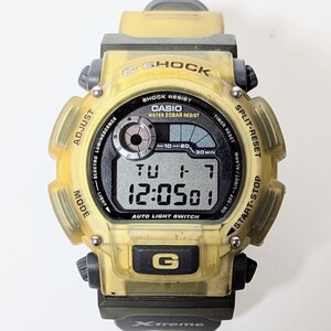 CASIO G-SHOCK カシオ Gショック DW-9000 イエロースケルトン ラバーベルト デジタルクオーツ 電池交換済み 稼働品