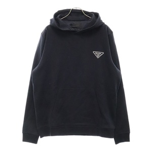 PRADA プラダ Cotton Logo Hoodie UJL20A R232 1U77 トライアングルロゴプリントスウェットプルオーバーパーカー ネイビー