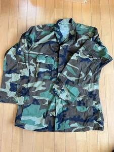 ★米軍実物 放出品 ウッドランド迷彩ジャケット LARGE LONG 美品①★