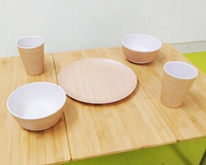 訳あり 即決あり キャンプ用品 アウトドア用品 食器セット 竹 KINGCAMP キングキャンプ