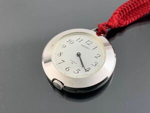 [A1413]1円～☆SEIKO セイコー 手巻き 提げ時計 和装小物 11-0880 動作品