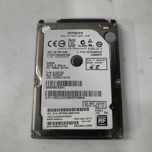 「97」HITACHI HDD 640GB HTS547564A9E384 SATA 2.5インチ　使用時間17497