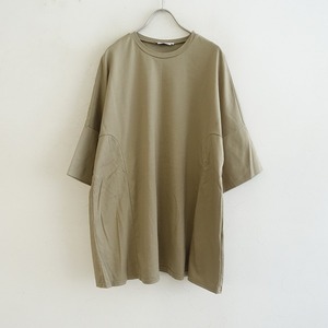 アドーア ADORE *AlbiniオーガニックコットンオーバーTシャツノベルティ*38ベージュクルーネックカットソー(2-2407-29)【82G42】