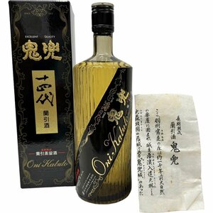 23-4927 【未開栓/箱冊子付】 十四代 鬼兜 米焼酎 720ml 創業373年記念 旧ボトル 蘭引蒸留酒 40度 高木酒造 絶版 四合瓶 高木酒造 山形