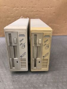 緑電子 外付け　3.5インチFDD ，計2台まとめ　動作未確認，中古現状品　ジャンク品（80s）