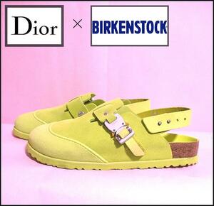 【ディオール × ビルケンシュトック 】コラボサンダル　イエロー　42　TOKIO SLIPPER SMOOTH CALF　 Dior HOMME (ディオールオム)　