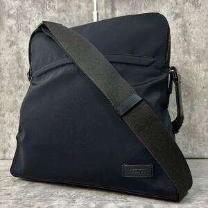 美品/希少 ●TUMI トゥミ HARRISON ハリソン ノースサウス ショルダーバッグ サコッシュ クロスボディ ビジネス メンズ レザー 本革 黒