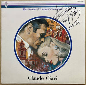 SIGNED サイン入り CLAUDE CIARI クロード・チアリ / 黄昏のカミニート 夜霧のしのび逢い L20B1079 