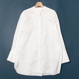 UNITED ARROWS トップス ユナイテッドアローズ 長袖シャツ ホワイト バンドカラー 綺麗め カジュアル コットン100％ 36 レディース 日本製