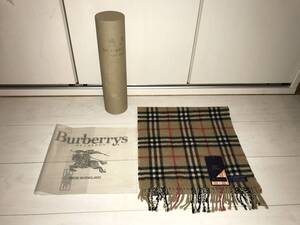 未使用タグ袋付きバーバリーBurberryノヴァチェックカシミアマフラー本物￥500から