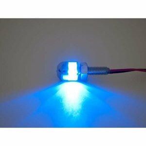 LED ナンバープレート ライセンスボルト 盗難防止形状 ブルー(ANO-02BL)送料込み