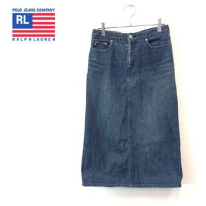 1F94-F-N◆ POLO jeans ポロジーンズ ラルフローレン デニムタイトスカート ボトムス ◆ size2 コットン インディゴ レディース