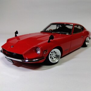 希少!エブロ製・1/24日産フェアレディＺ・S30・前期モデル・2シーター・レッド・カスタム・カスタムミニカー・ローダウン・ダットサン。