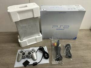 ☆ PS2 ☆ プレイステーション2 SCPH-50000 サテンシルバー 動作品 本体 コントローラー 箱 付属 Playstation2 シルバー SONY 2314