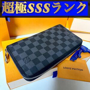 176【超極ＳＳＳランク】★ルイヴィトン★ジップ 長財布 オーガナイザー ダミエグラフィット★正規品★