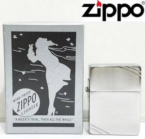 送料140円～ZIPPOダイアゴナルライン1935 Replicaジッポライター2018年製オイルライターWIND-PROOFジッポー1935レプリカ DIAGONAL LINE