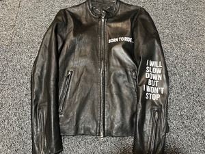 タケオキクチ ラムレザーライダースJKT BK M 