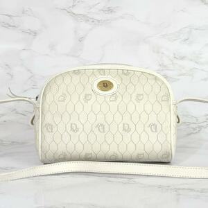 ディオール Dior ショルダーバッグ ハニカム ロゴプレート ホワイト 白 g00368