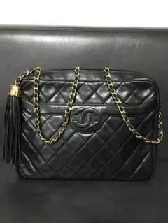 シャネル　CHANEL フリンジチェーンショルダー　マトラッセ　カメラバッグ