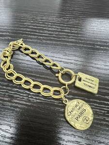 1円【CHANEL】 シャネル ブレスレット アクセサリー ゴールド 